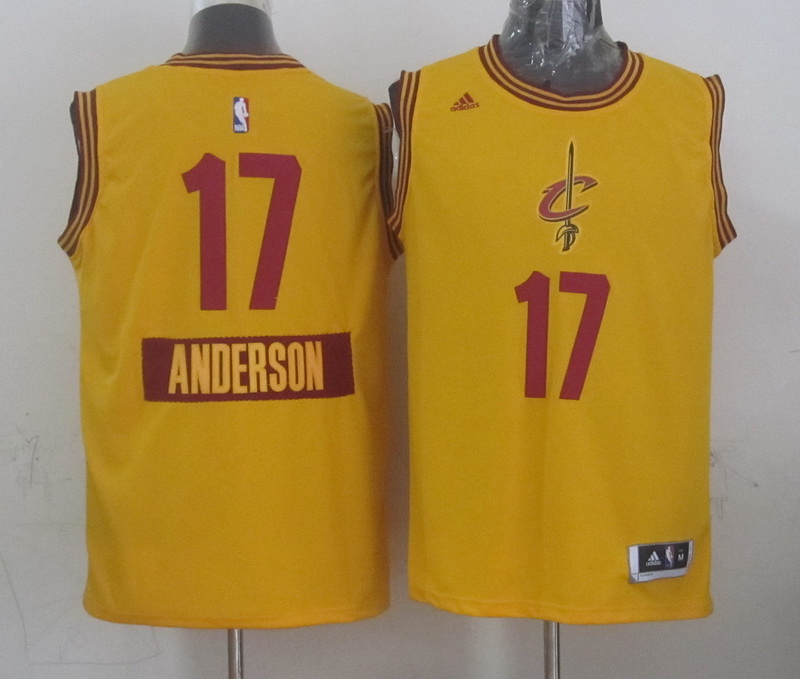 NBA Cleveland Cavaliers #17 Anderson Yellow Christmas 2015 Jersey