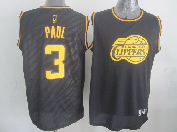 NBA Los Angeles Clippers #3 Paul Black Zebra Jersey