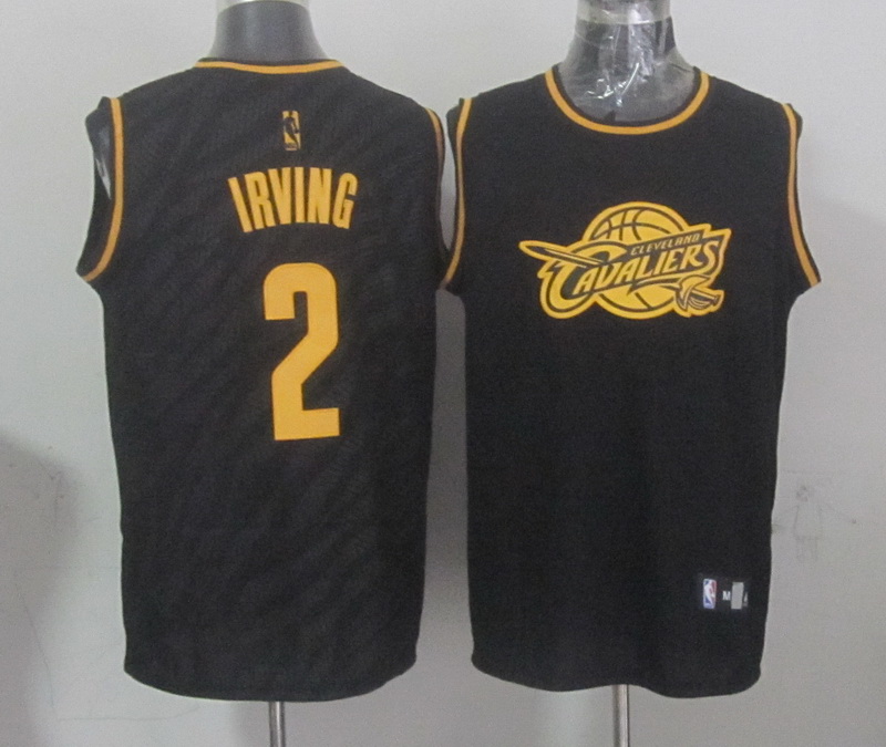 NBA Cleveland Cavaliers #2 Irving Black Zebra Jersey