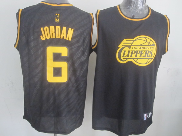 NBA Los Angeles Clippers #6 Jordan Black Zebra Jersey