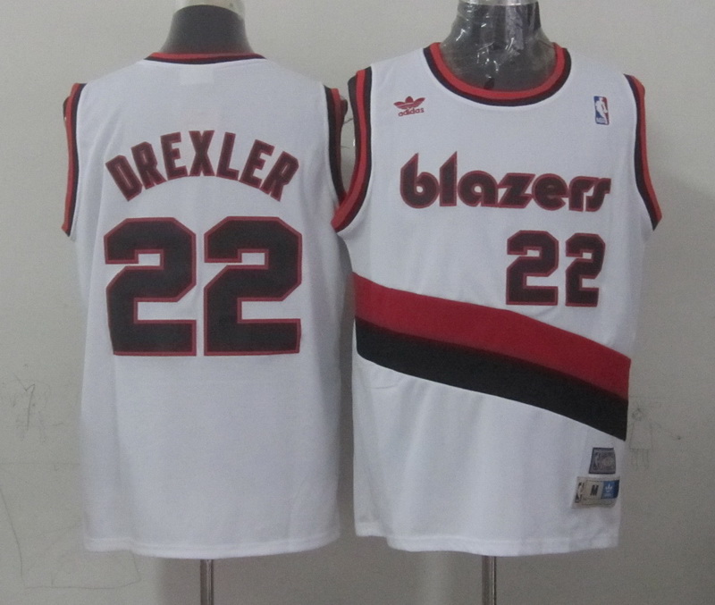 NBA Portland Trail Blazers #22 Drexler White Jersey