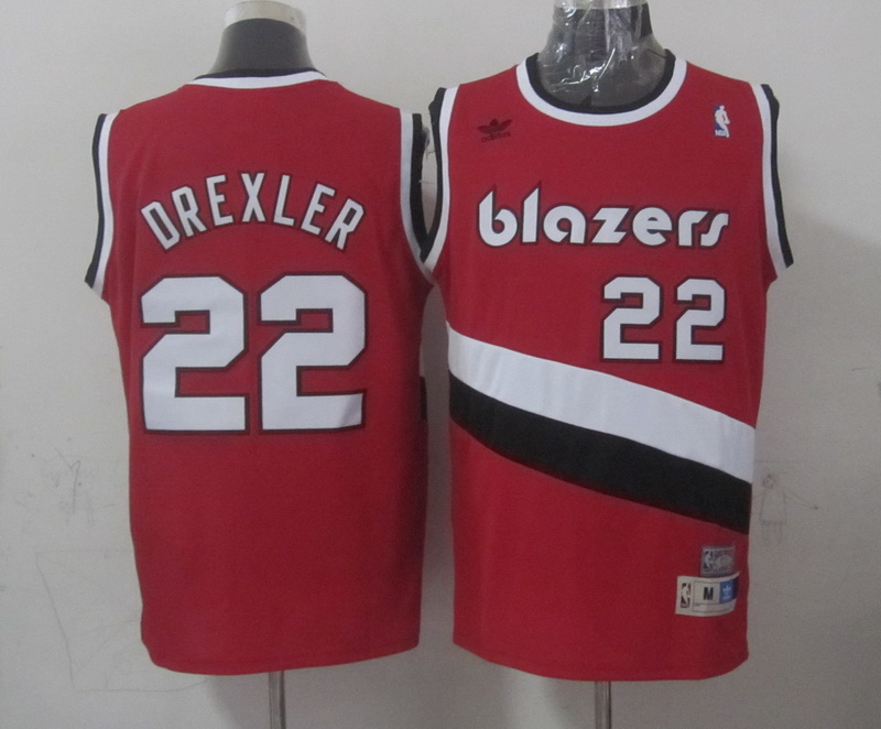 NBA Portland Trail Blazers #22 Drexler Red Jersey