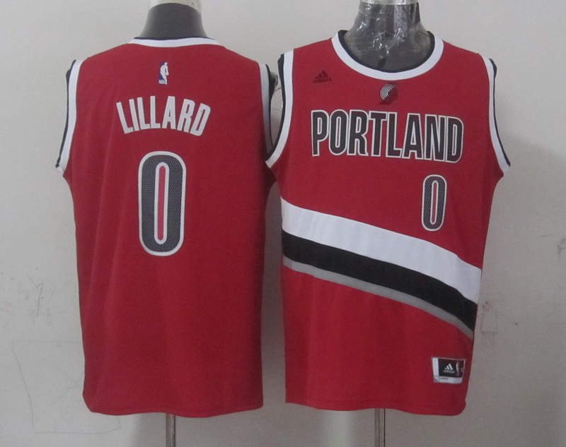 Nike NBA Portland Trail Blazers #0 Lillard Red Jersey