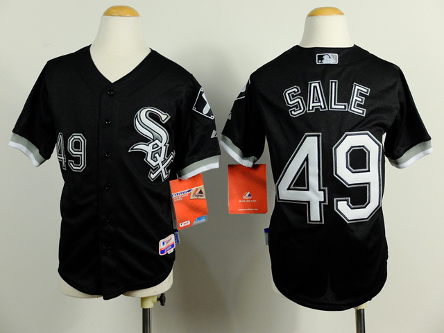 MLB Chicago White Sox #49 Jose Sale Black Youth Jersey