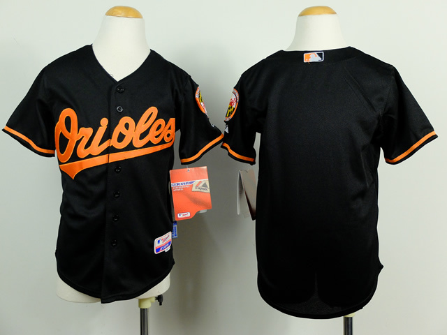 MLB Baltimore Orioles Blank Kids Black  Jersey 