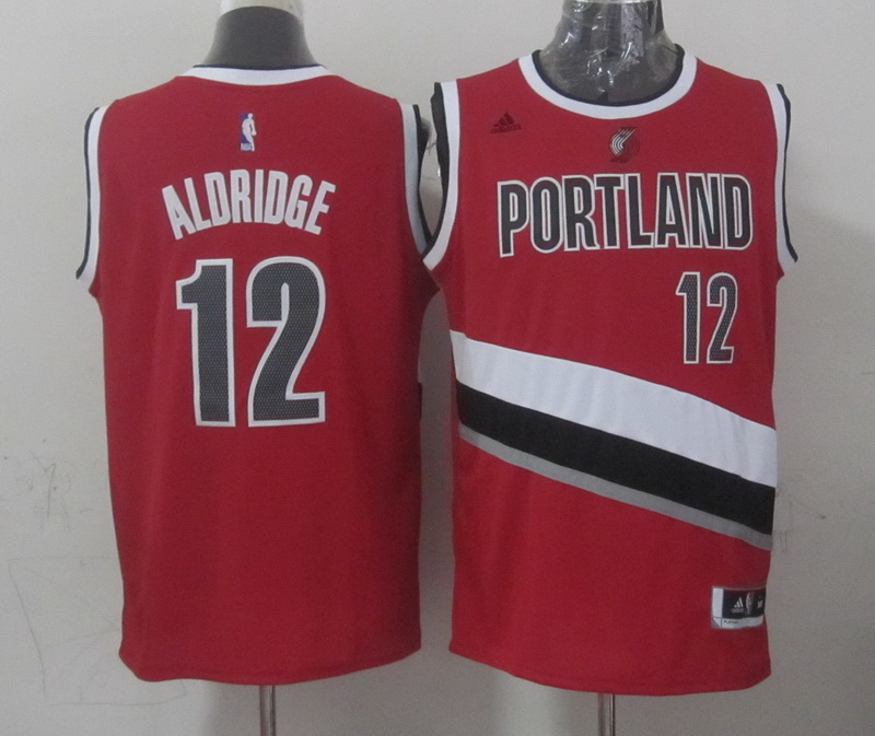 NBA Portland Trail Blazers #12 LaMarcus Red 2015 Jersey