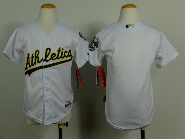 MLB Oakland Athletics Blank White Kids Jersey