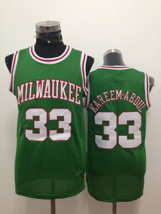 NBA Milwaukee Bucks #33 Kareem-Abdul Green Jersey