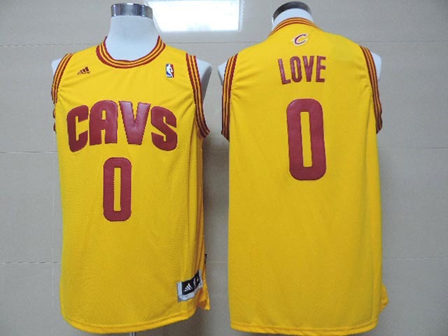 NBA Cleveland Cavaliers #0 Love Yellow Jersey