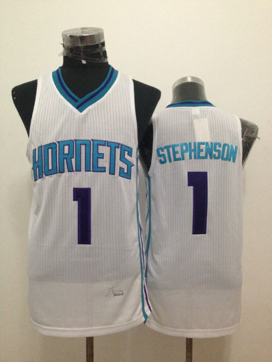 NBA New Orleans Hornets #1 Stephenson White Jersey