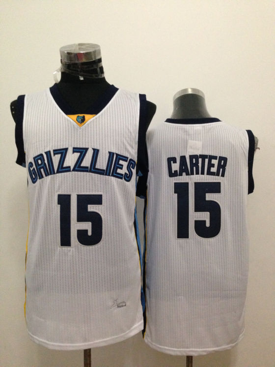 NBA Memphis Grizzlies #15 Carter White Jersey