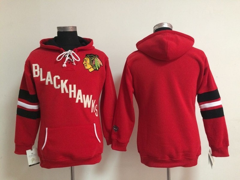NHL Chicago Blackhawks Blank Women Red Hoodie