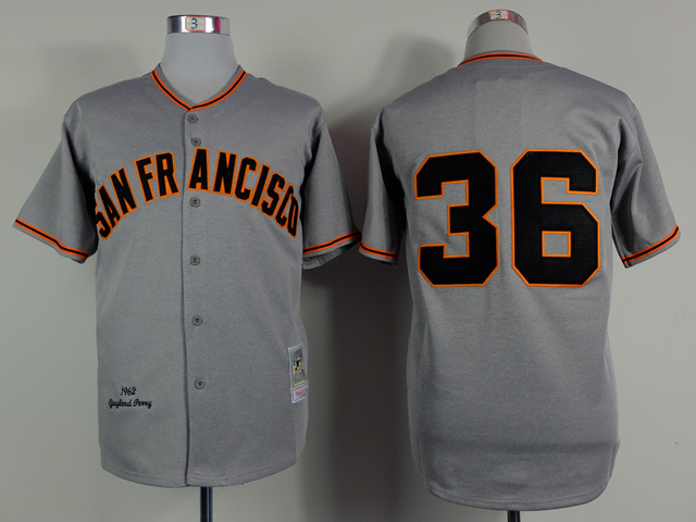 MLB San Francisco Giants #36 Perry Grey Cotten 1962 Jersey