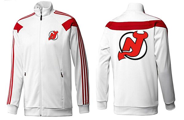NHL New Jersey Devils White Red Jacket