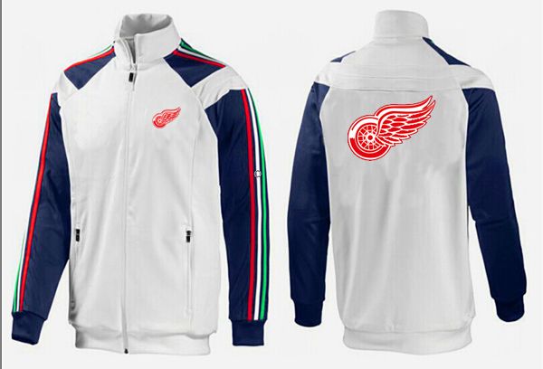 Detroit Red Wings White Blue NHL Jacket
