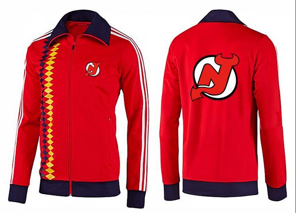 NHL New Jersey Devils Red Black Jacket