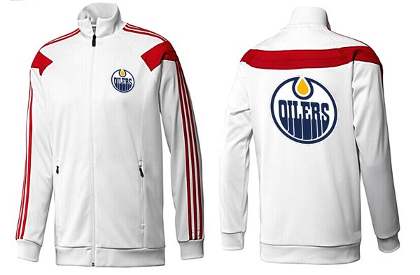 NHL Edmonton Oilers White Red Jacket