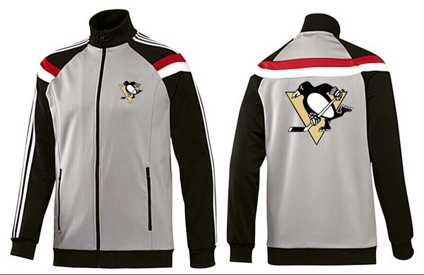 Pittsburgh Penguins Grey Black NHL Jacket