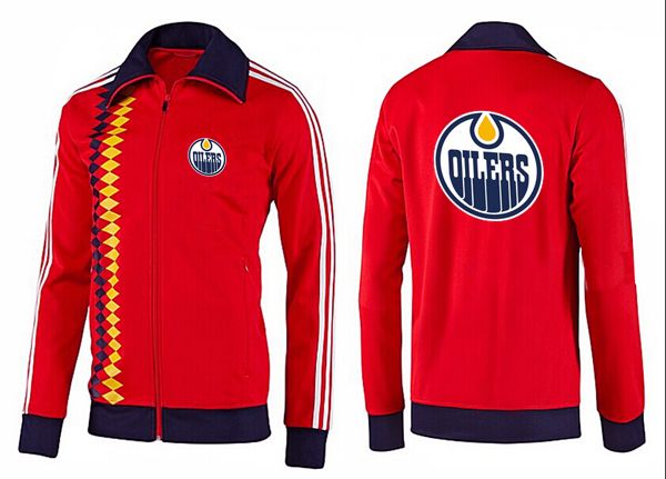 NHL Edmonton Oilers Red Black Jacket