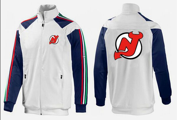 New Jersey Devils White Blue NHL Jacket