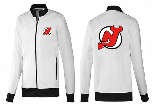 NHL New Jersey Devils White Black Jacket
