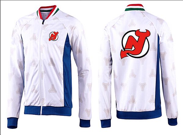 NHL New Jersey Devils White Blue Jacket