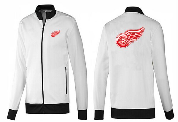 NHL Detroit Red Wings White Black Jacket