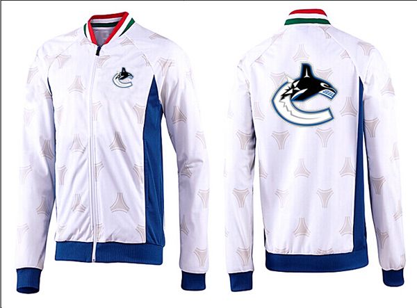 Vancouver Canucks White Blue Color NHL Jacket