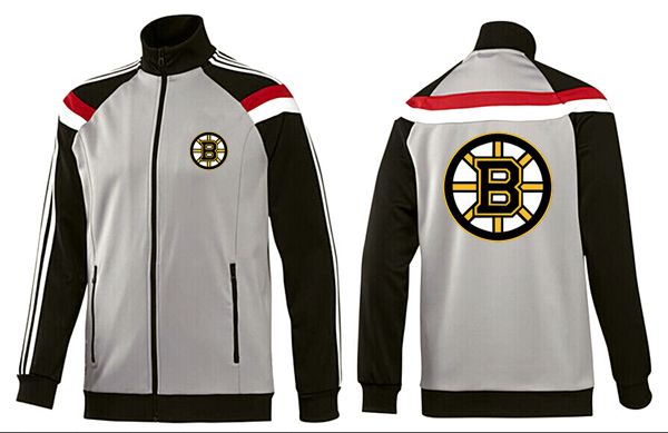 Boston Bruins Grey Black NHL Jacket
