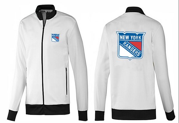 NHL New York Rangers White Black NHL Jacket