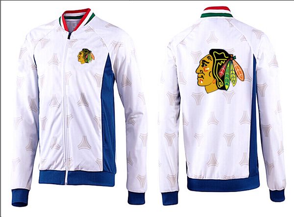 Chicago Blackhawks White Blue NHL Jacket