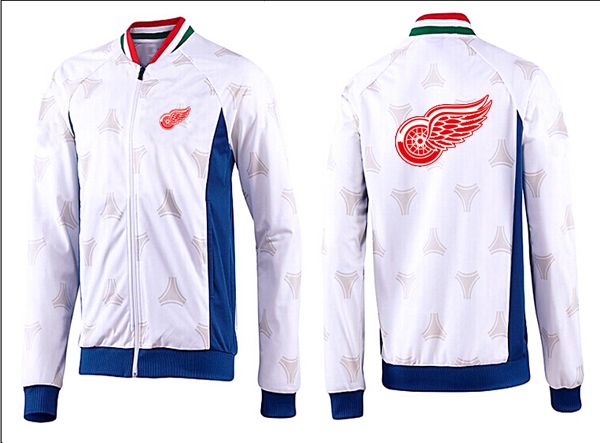 Detroit Red Wings White Blue Color NHL Jacket