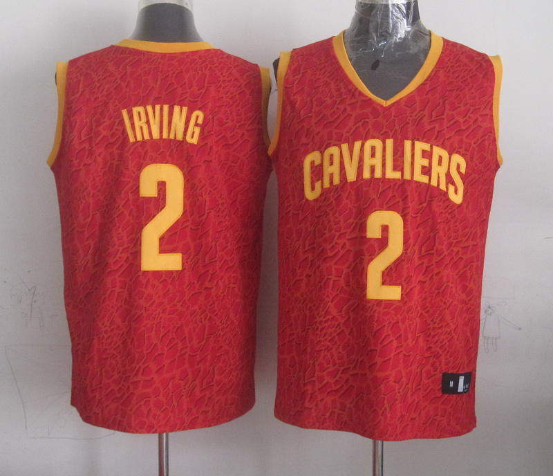 NBA Cleveland Cavaliers #2 Irving Red Yellow Zebra Jersey