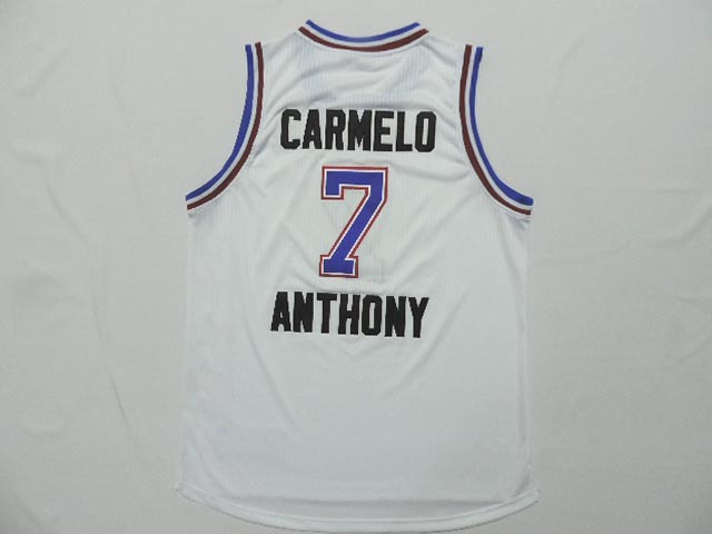 NBA New York Knicks #7 Carmelo White All Star Jersey