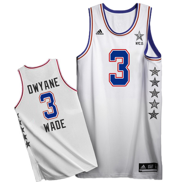 NBA Miami Heat #3 Wade White All Star Jersey