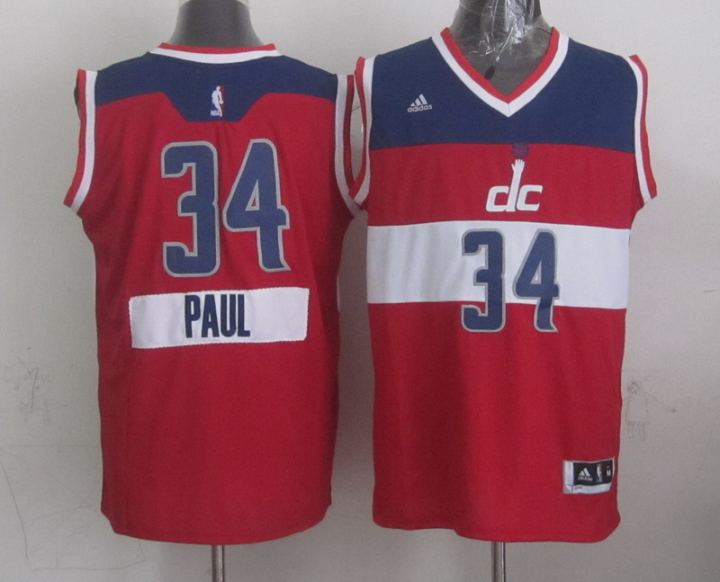 NBA Washington Wizards #34 Paul Red 2015 Christmas Jersey