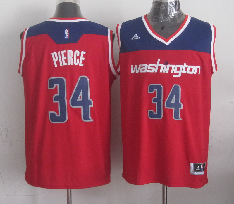 NBA Washington Wizards #34 Pierce Red Blue New Jersey