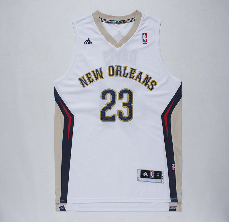 NBA New Orleans Hornets #23 Davis White New Jersey