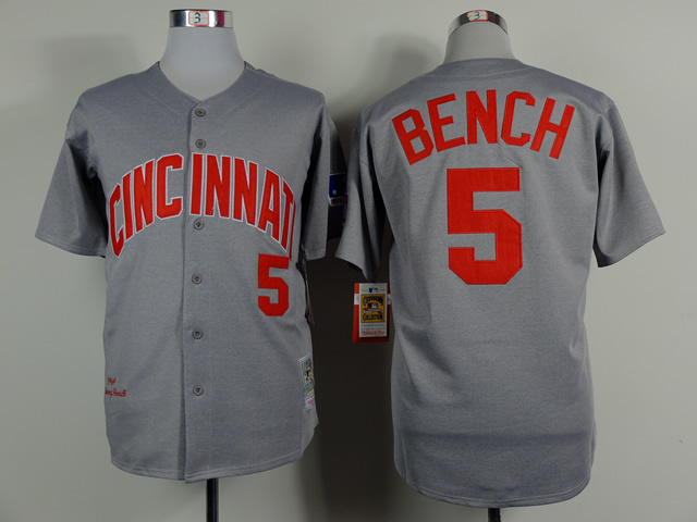 MLB Cincinnati Reds #5 Bench Grey Cotten Jersey