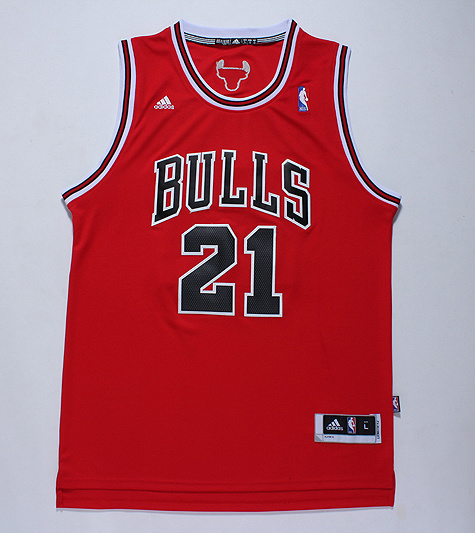 NBA Chicago Bulls #21 Butler Red New Jersey
