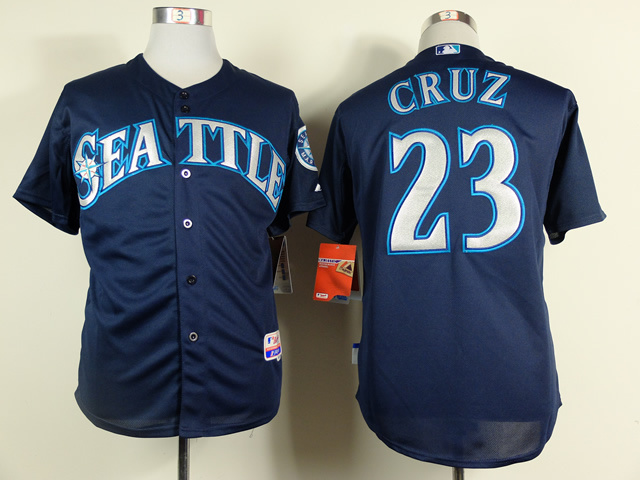 MLB Seattle Mariners #23 Cruz Blue Jersey