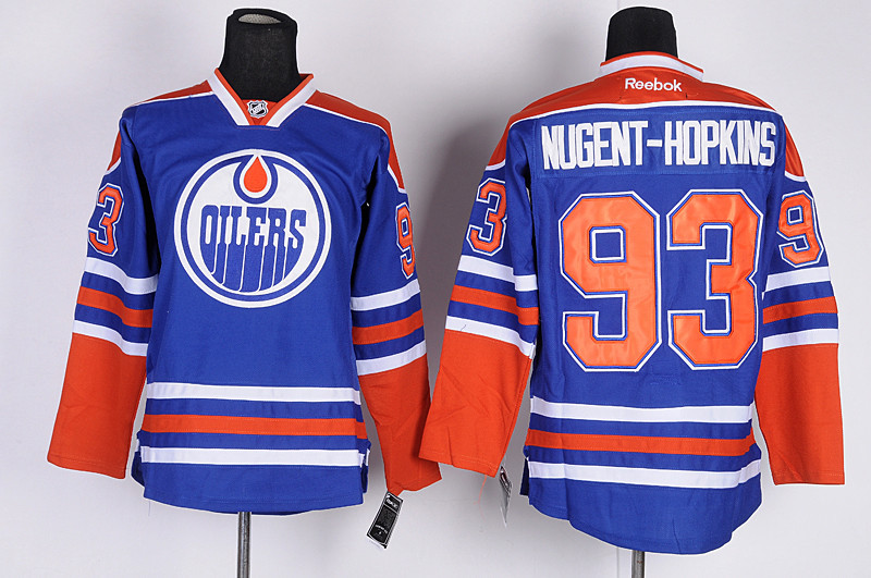 NHL Edmonton Oilers #93 NUGENT-HOPKINS Blue jersey