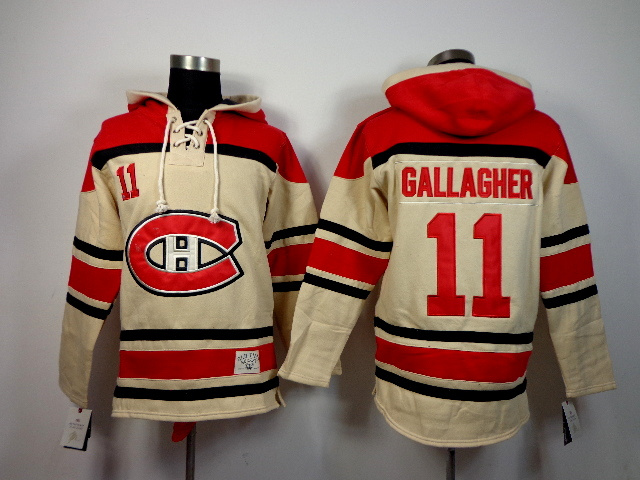 NHL Montreal Canadiens #11 Gallagher Yellow Red Hoodie