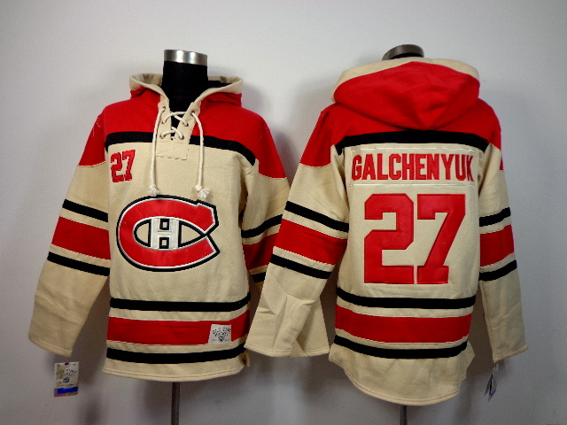 NHL Montreal Canadiens #27 Galchenyuk Yellow Red Hoodie