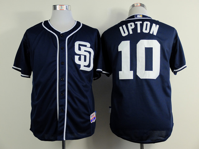 MLB Detroit Tigers #10 Upton Blue Jersey