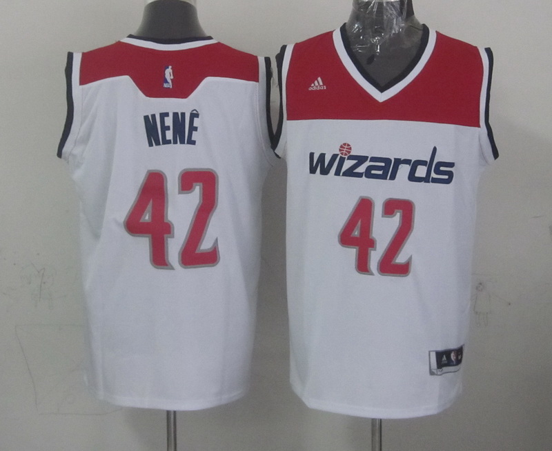 NBA Washington Wizards #42 Nene White New Jersey