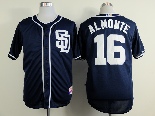MLB Detroit Tigers #16 Almonte Blue Jersey