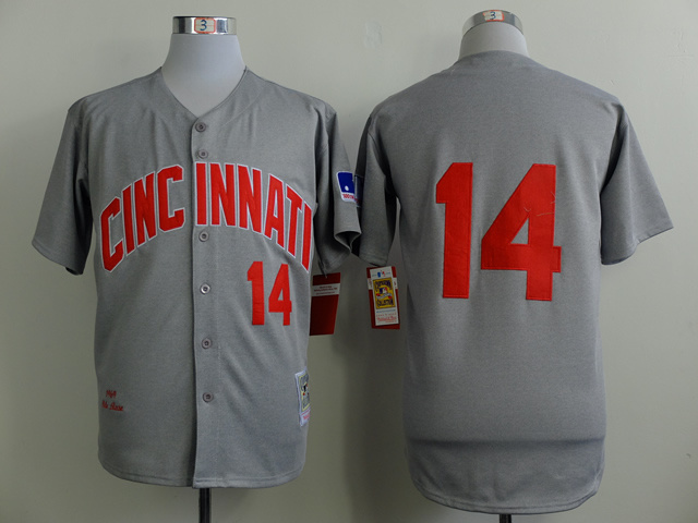 MLB Cincinnati Reds #14 Rose Grey Cotten 1969 Jersey