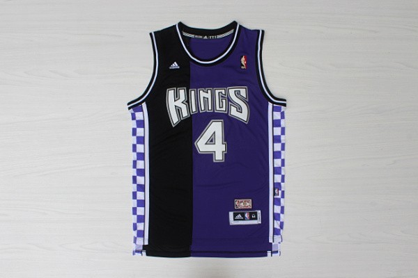 NBA Sacramento Kings #4 Webber Purple Black NBA jersey