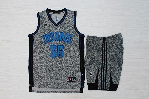 NBA Oklahoma City Thunder #35 Durant Black Fashion Jersey Suit